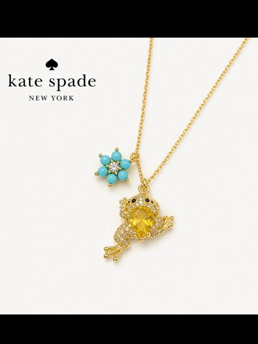 Kate Spade New York Nature Walk Frog Pendant Necklace